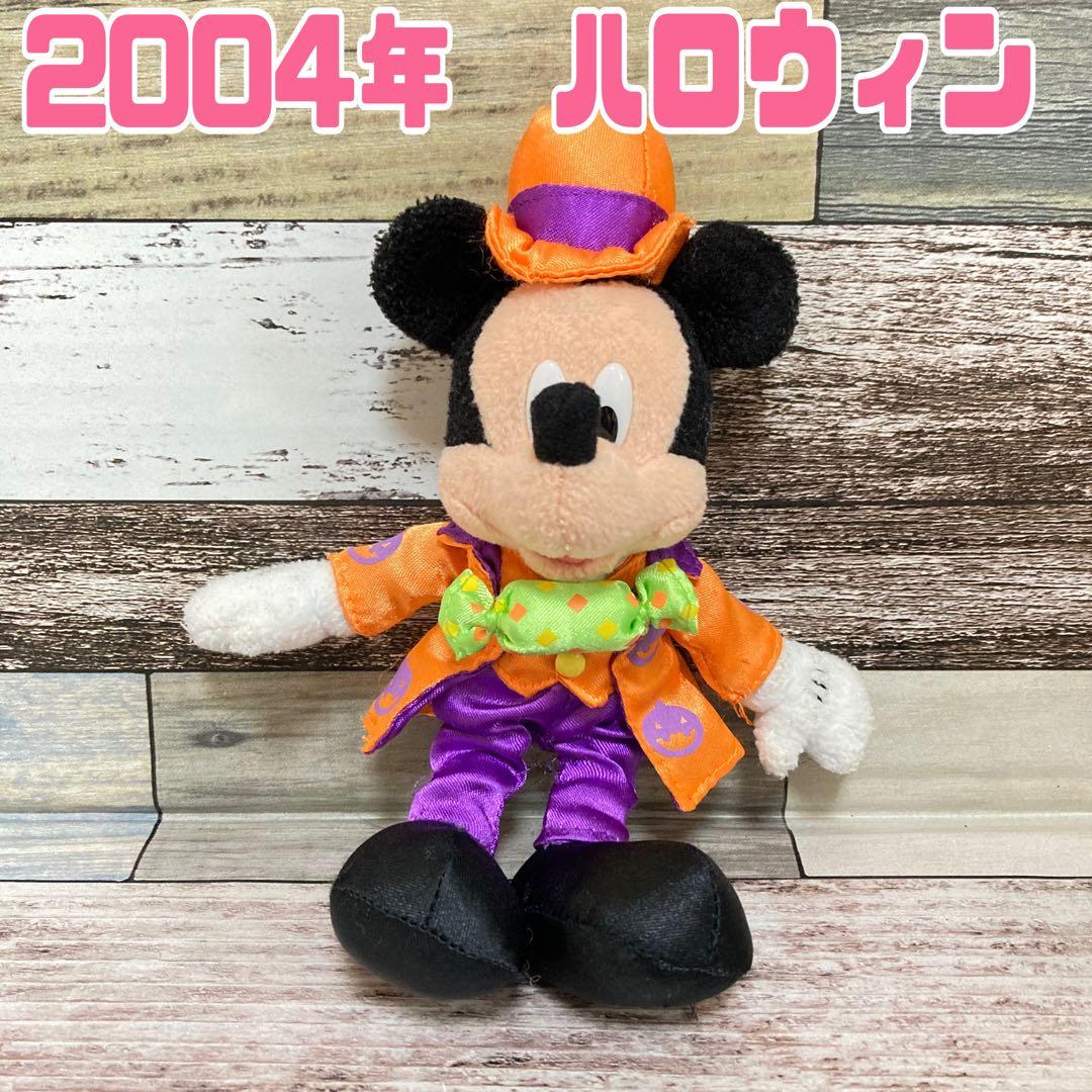 2004ディズニーシー ハロウィンミッキー ぬいぐるみ バッジ 貴重 レア