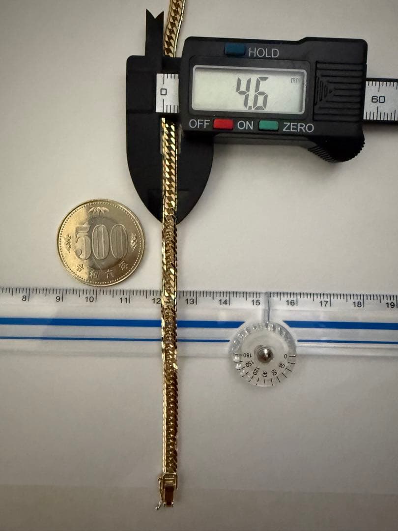 k18喜平ブレスレット　16面トリプルカット 約17cm