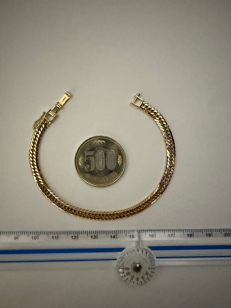 k18喜平ブレスレット　16面トリプルカット 約17cm