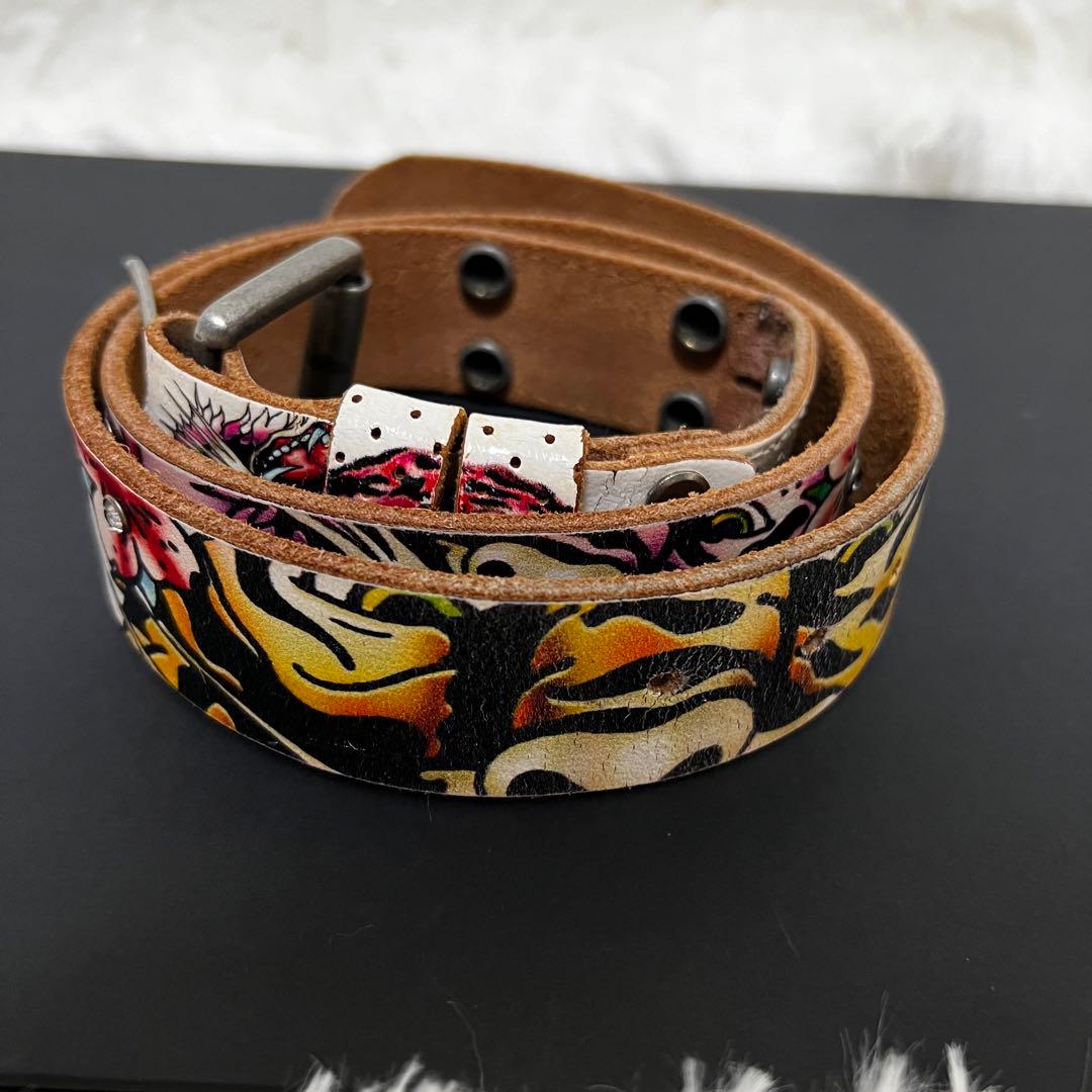 Ed Hardy エドハーディー ベルト アニマルデザイン 114cm - メルカリ