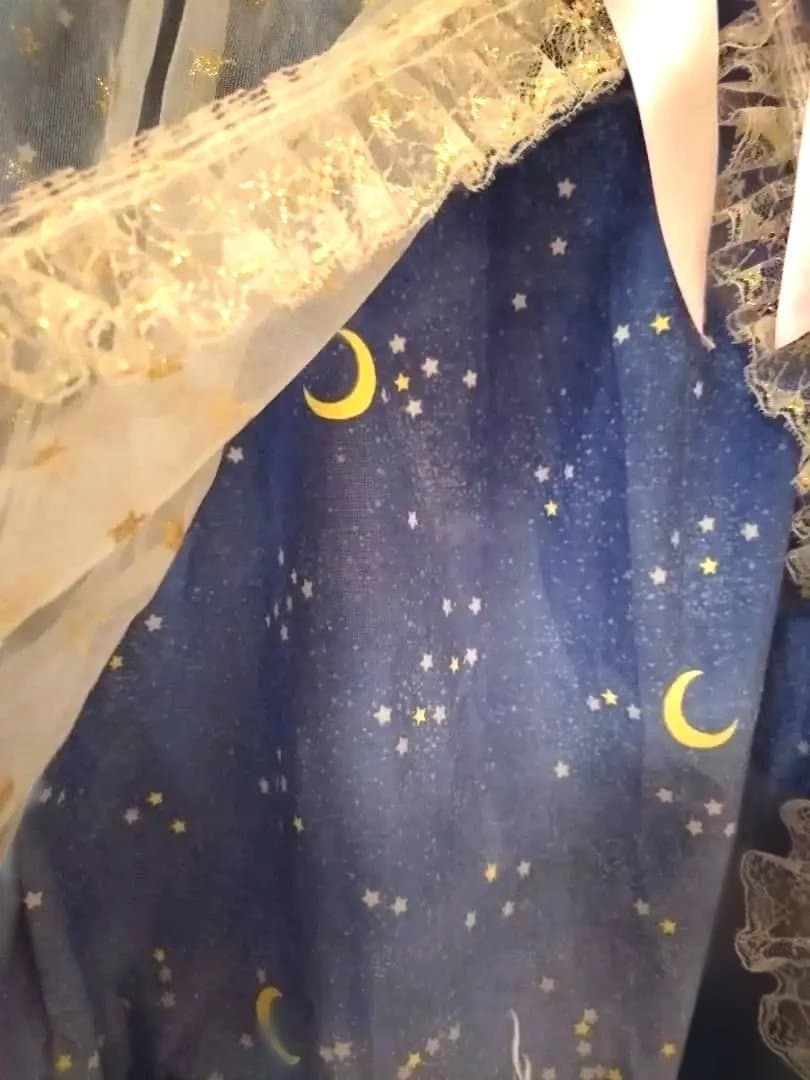 【激レア☆】ナイルパーチの星と月のプリント ノースリーブワンピースです(^^)