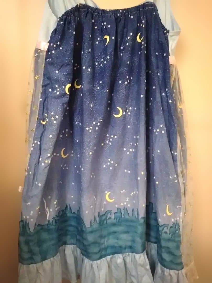 【激レア☆】ナイルパーチの星と月のプリント ノースリーブワンピースです(^^)