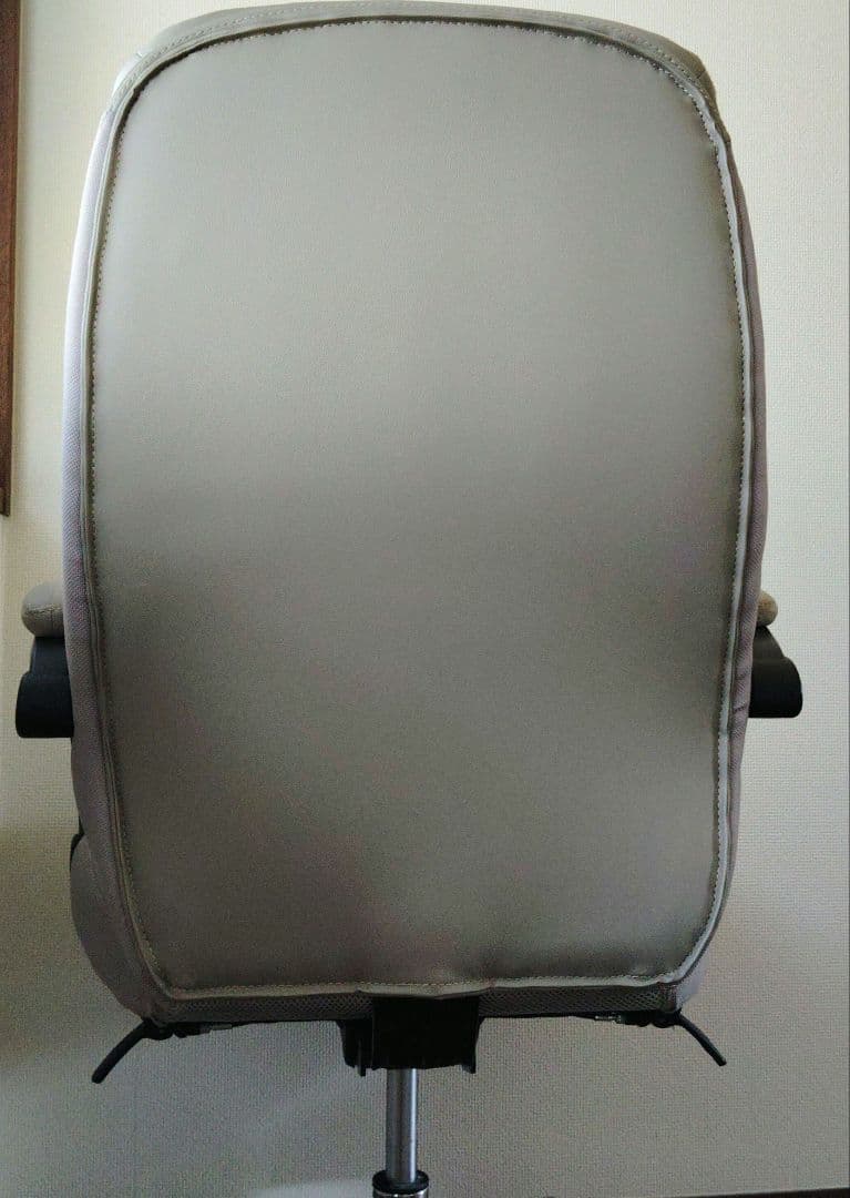 ニトリ ワークチェア リカルド PUブレスレザー ベージュ フットレスト