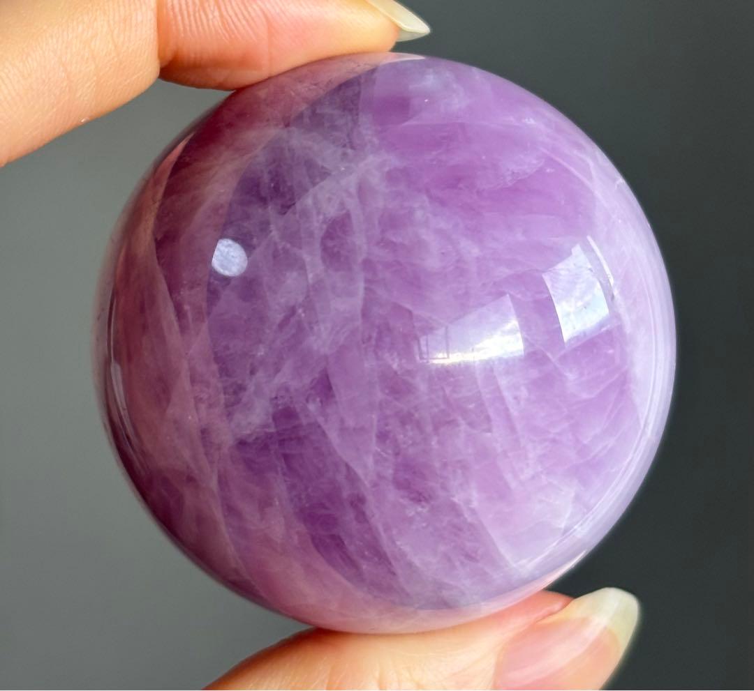 最高品質　クンツァイト　スフィア　強キャッツアイ