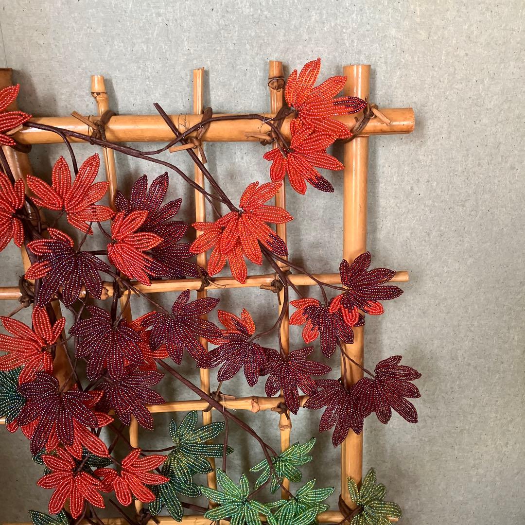 ビーズフラワー　紅葉