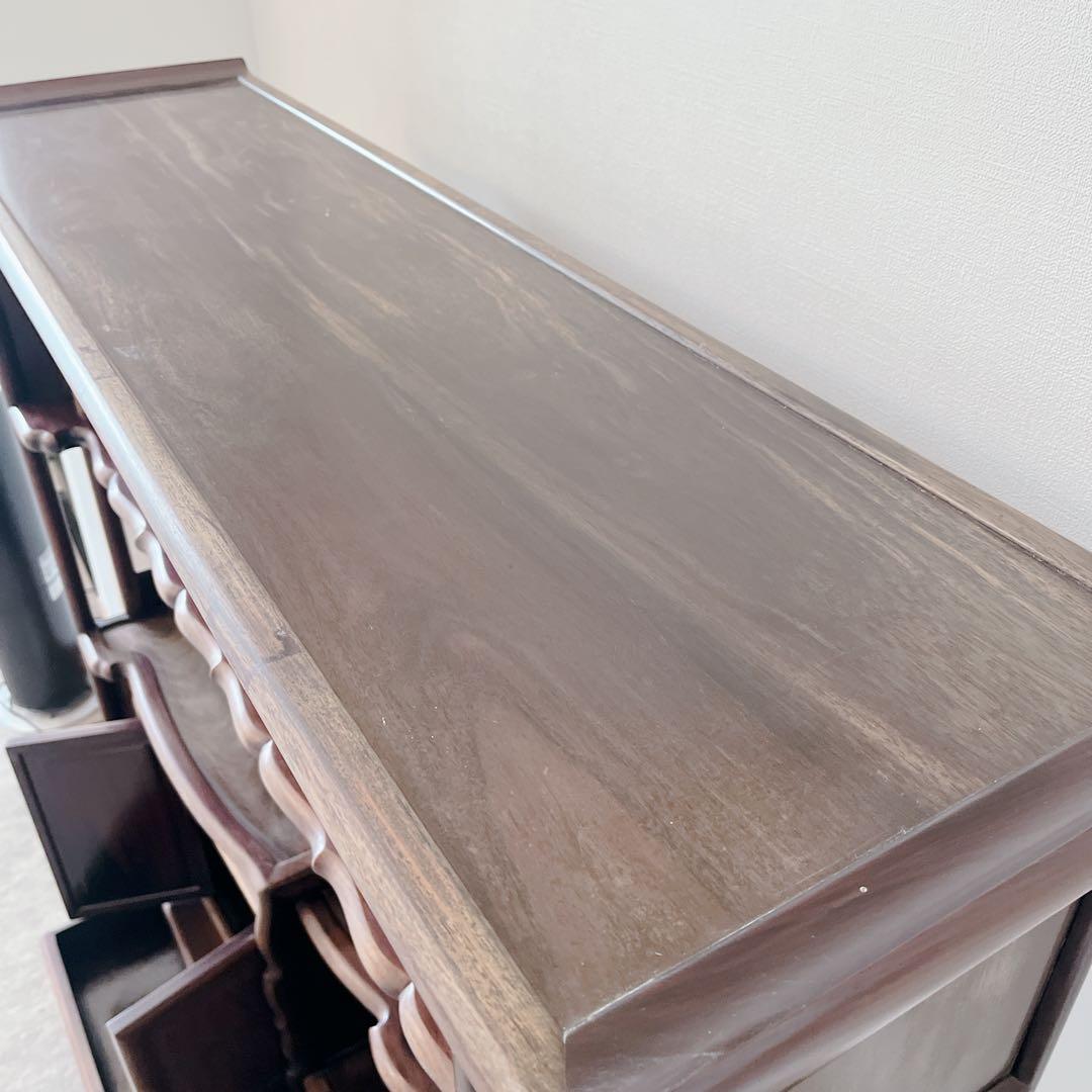 高級紫檀飾り棚　茶棚　飾り棚　唐木　飾り棚　昭和 紫壇 高級 和室 レトロ