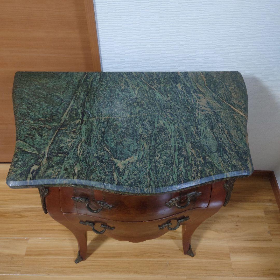 ★希少品★アンティーク 大理石天板 サイドチェスト サイドテーブル