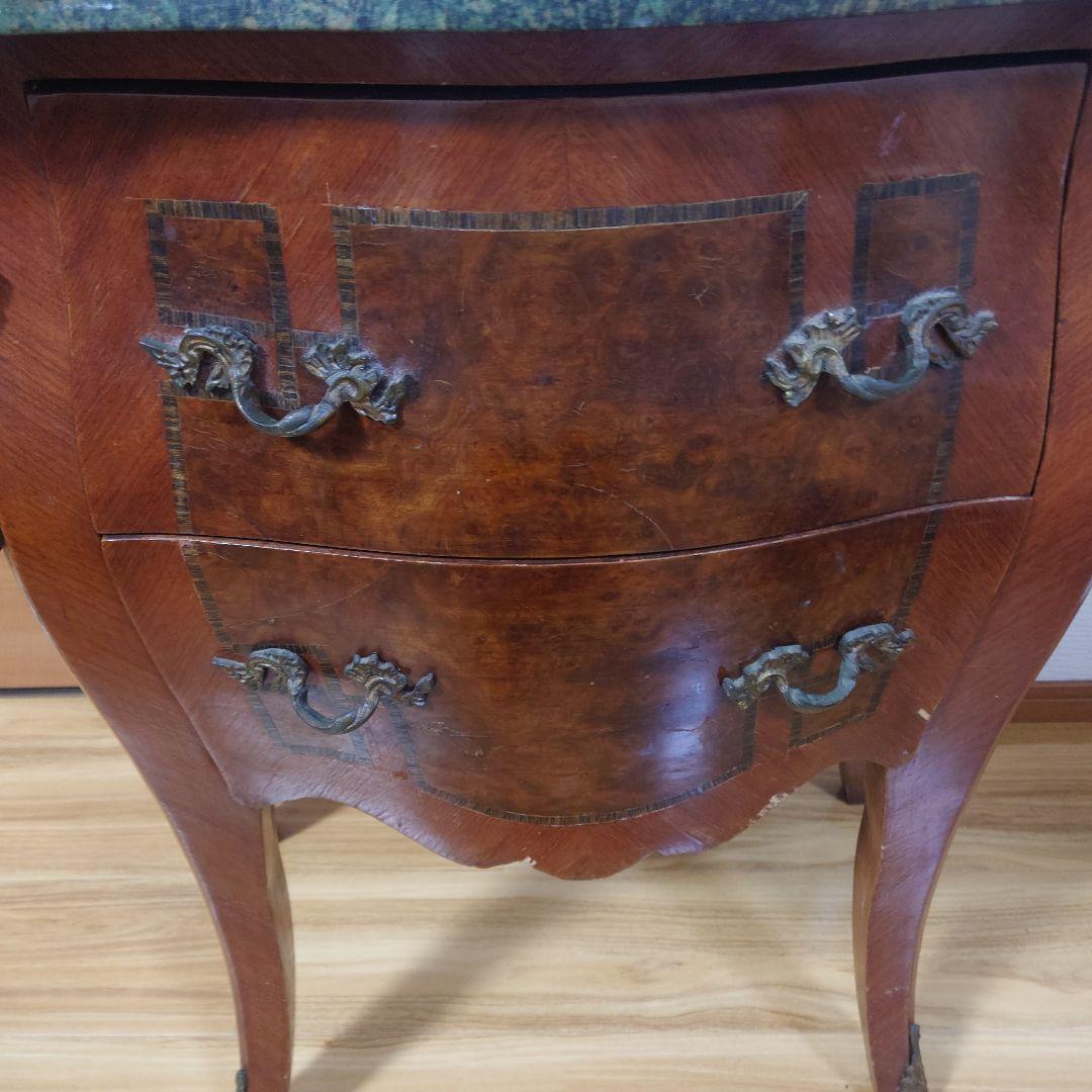 ★希少品★アンティーク 大理石天板 サイドチェスト サイドテーブル