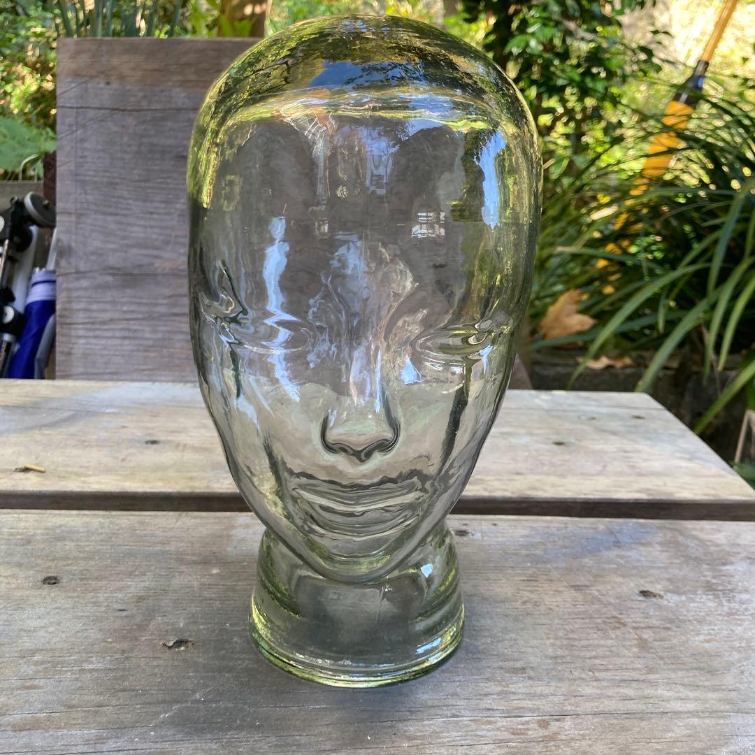 ヴィンテージ ガラス製 マネキンヘッド トルソー インテリア オブジェ