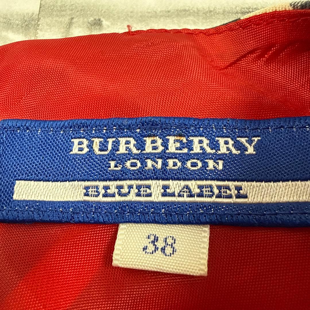 バーバリーブルーレーベル ノバチェック ワンピース 38 M ホースロゴ 希少