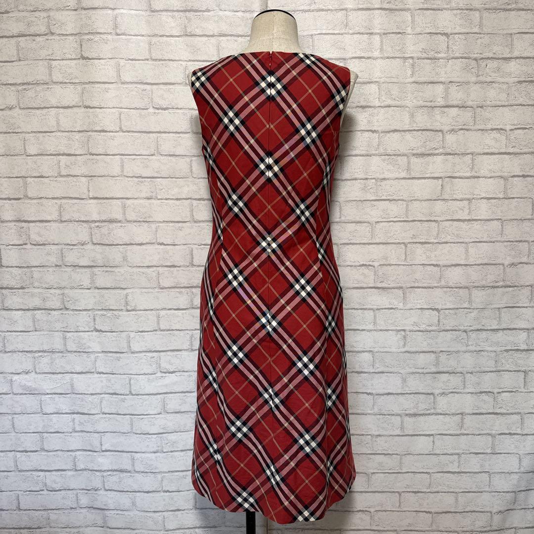 バーバリーブルーレーベル ノバチェック ワンピース 38 M ホースロゴ 希少