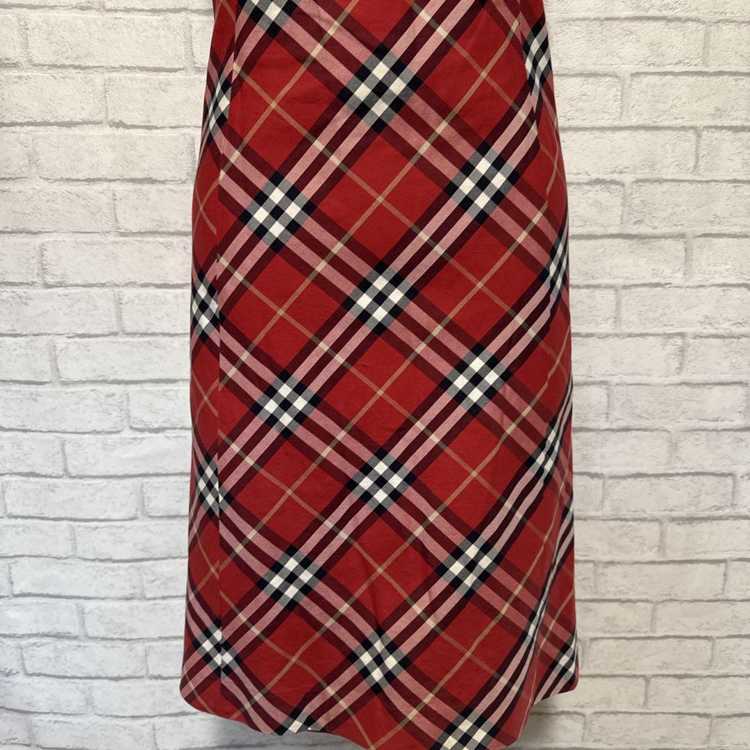 バーバリーブルーレーベル ノバチェック ワンピース 38 M ホースロゴ 希少