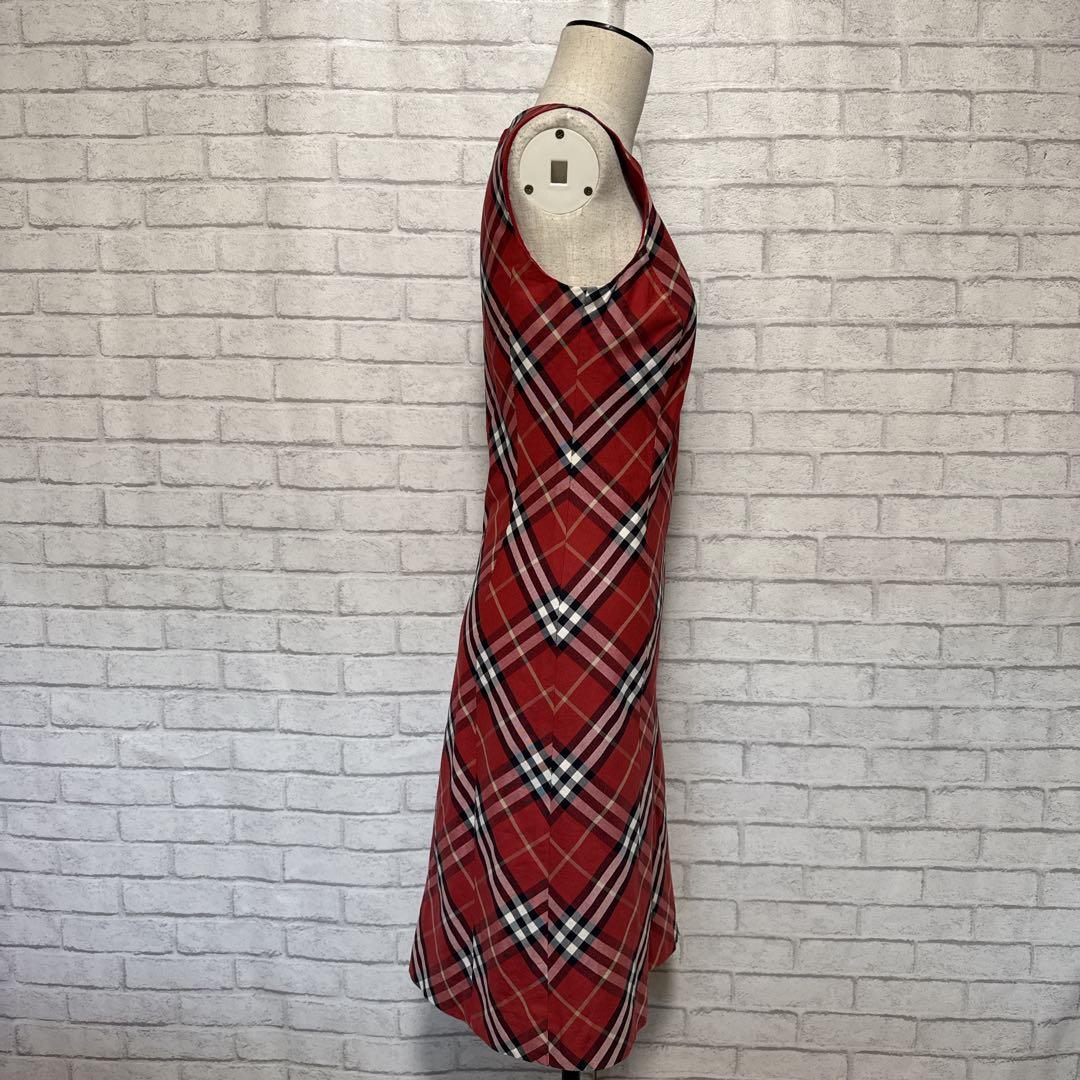 バーバリーブルーレーベル ノバチェック ワンピース 38 M ホースロゴ 希少