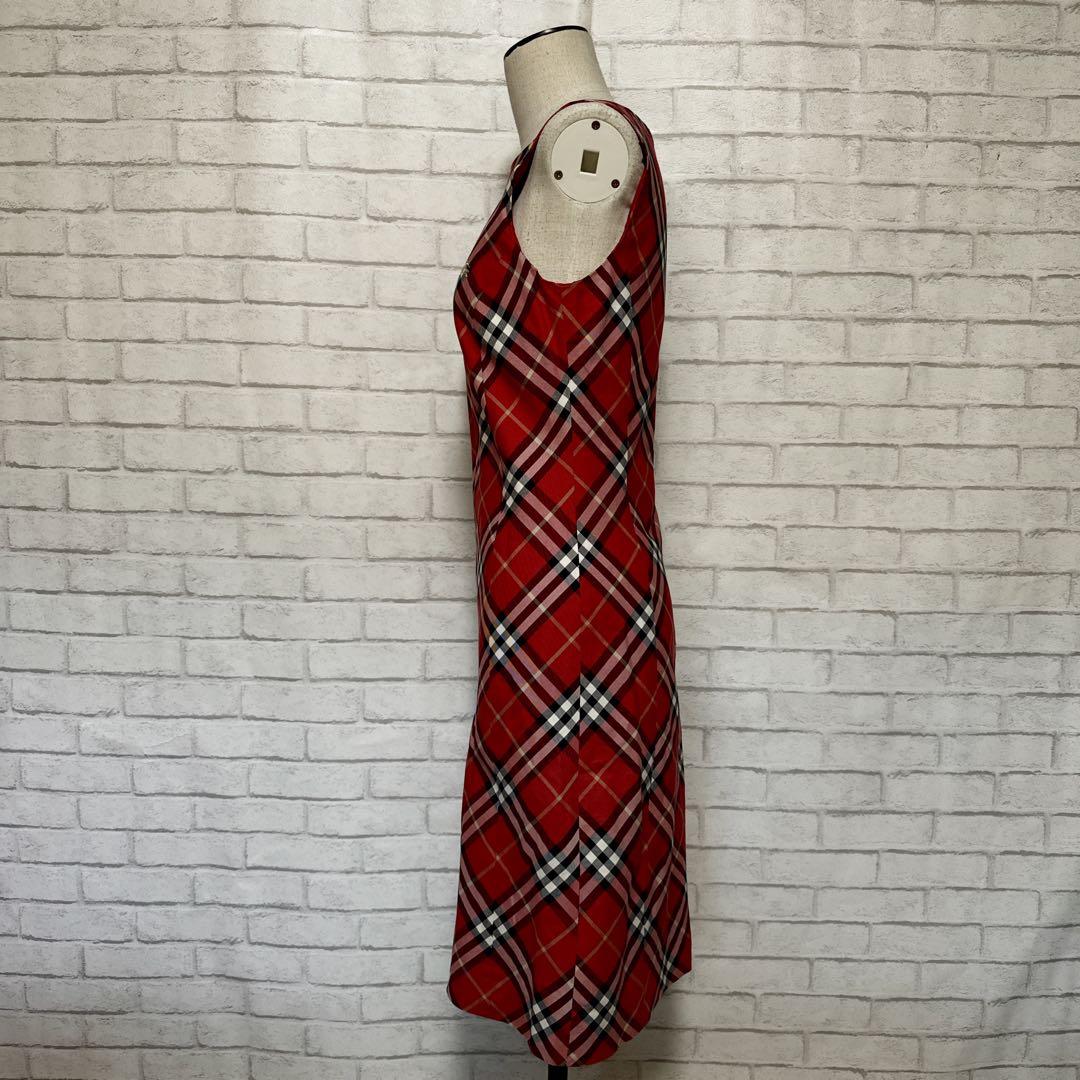 バーバリーブルーレーベル ノバチェック ワンピース 38 M ホースロゴ 希少