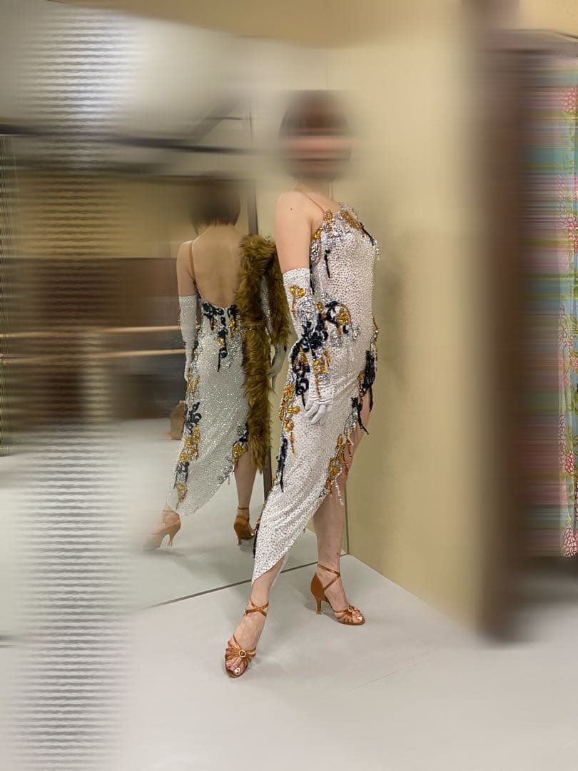 社交ダンス用 Abraham Martinez ファー付きオーダードレス