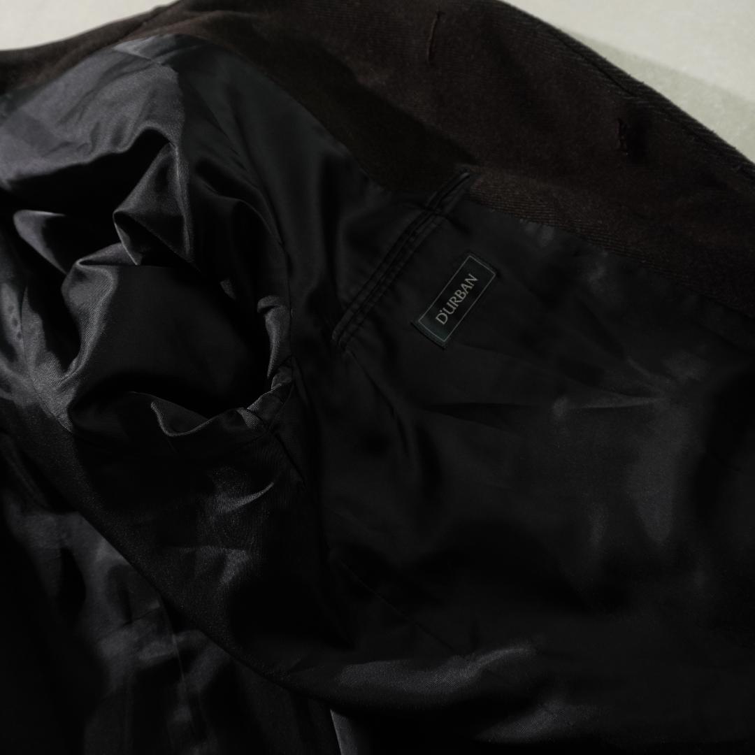 DURBAN ヘリンボーンウールステンカラーコート ブラウン/RW301 - メルカリ