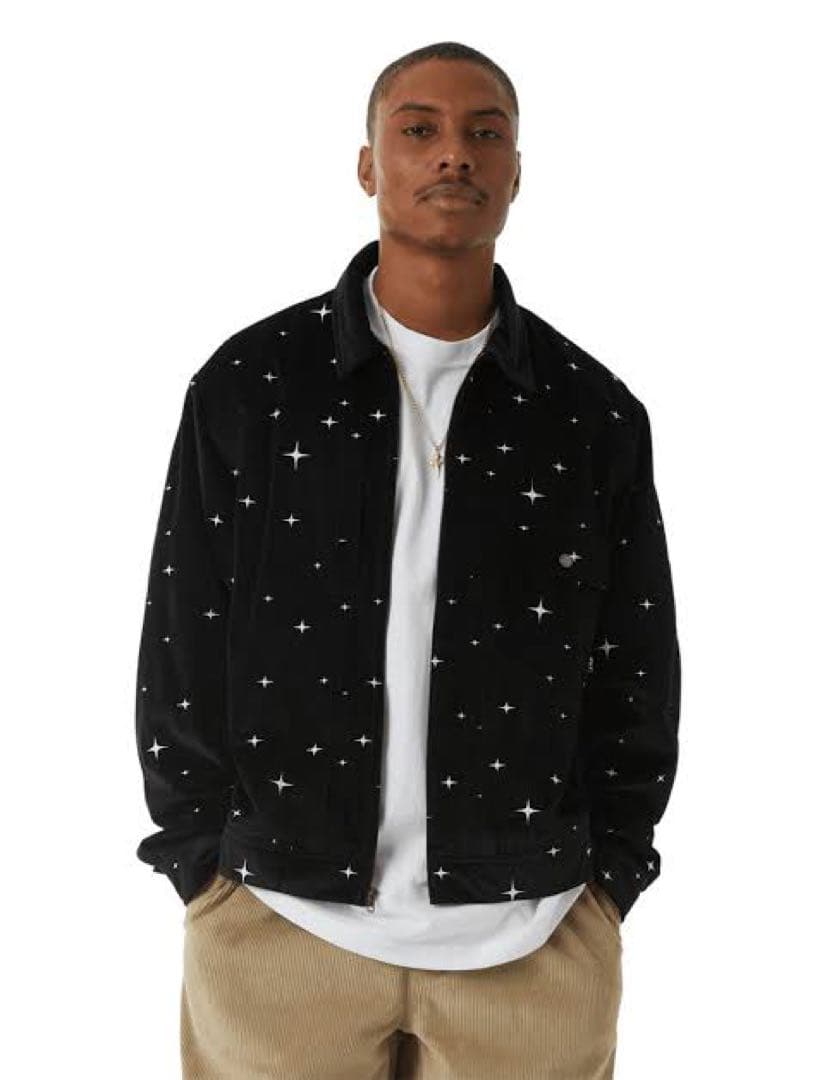 HUF 星柄 ベロアジャケット