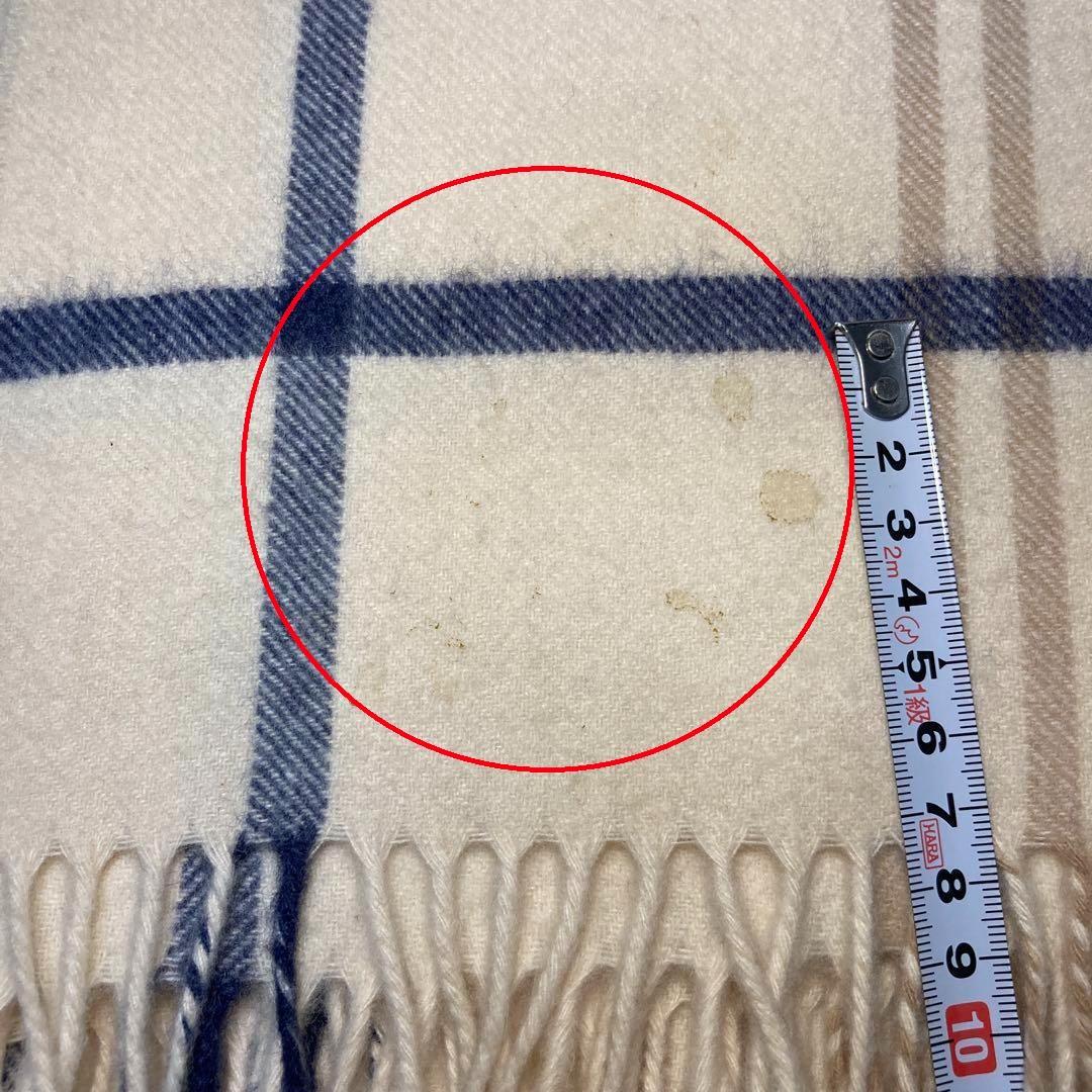 ジョンストンズ カシミヤ100％ 大判ストール オフホワイト チェック 国内正規