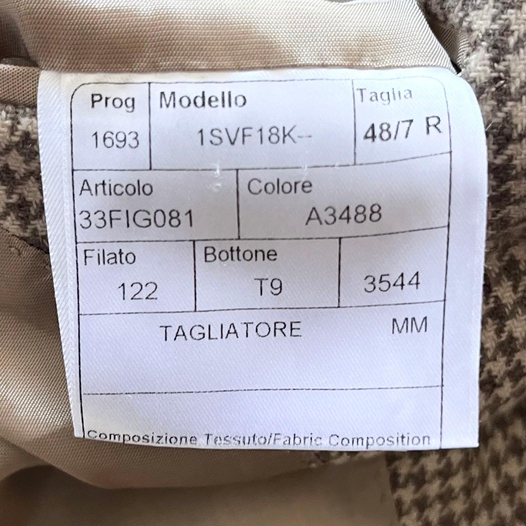 <極美品>TAGLIATOREベージュ カシミヤ100% ジャケット サイズ48