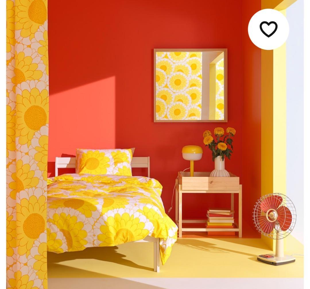 新品　IKEA クランスマルヴァ　シングル　掛け布団カバー　枕カバー　2組セット