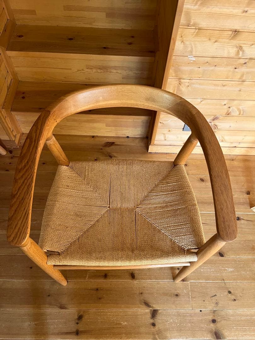 ★math　無印良品　オーク材ペーパーコードチェア　Ｂ