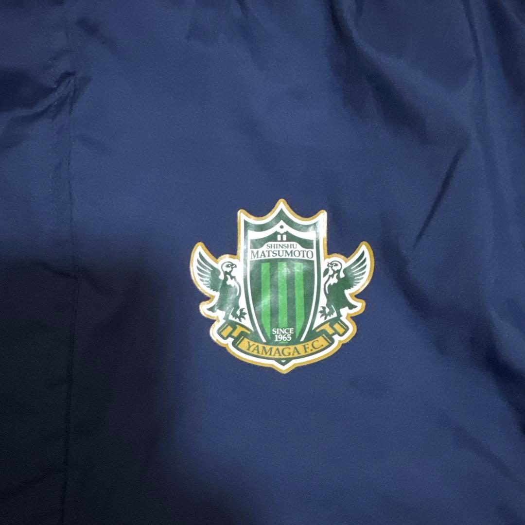 【中古・美品】松本山雅　adidas ネイビー ベンチコート Lサイズ