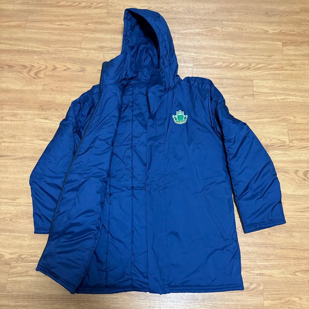 【中古・美品】松本山雅　adidas ネイビー ベンチコート Lサイズ