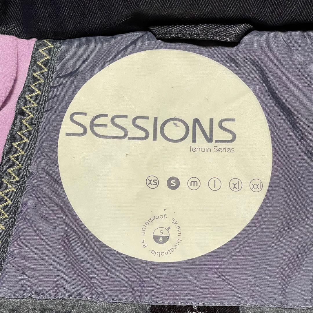極美品 SESSIONS セットアップ スキー スノボウェア 上下 セッションズ