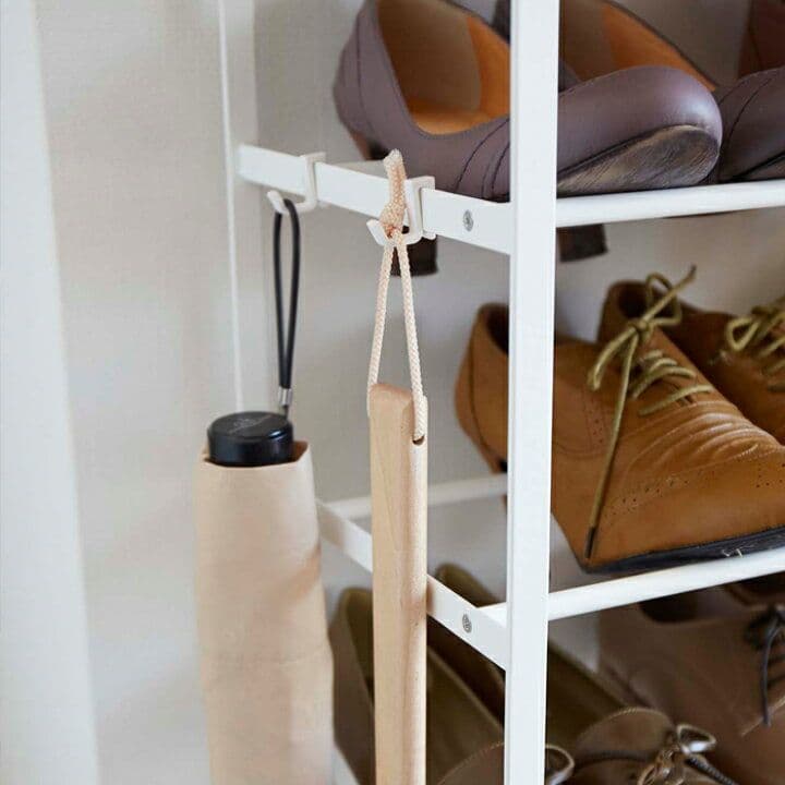 シューズラック スリム 省スペース おしゃれ tower 下駄箱 ウッド 天板