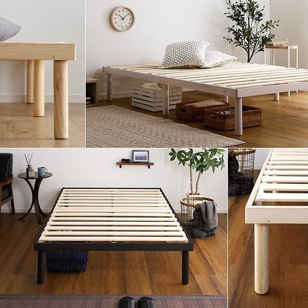 北欧パイン材すのこベッド セミダブル ブラウン [7243] - メルカリ