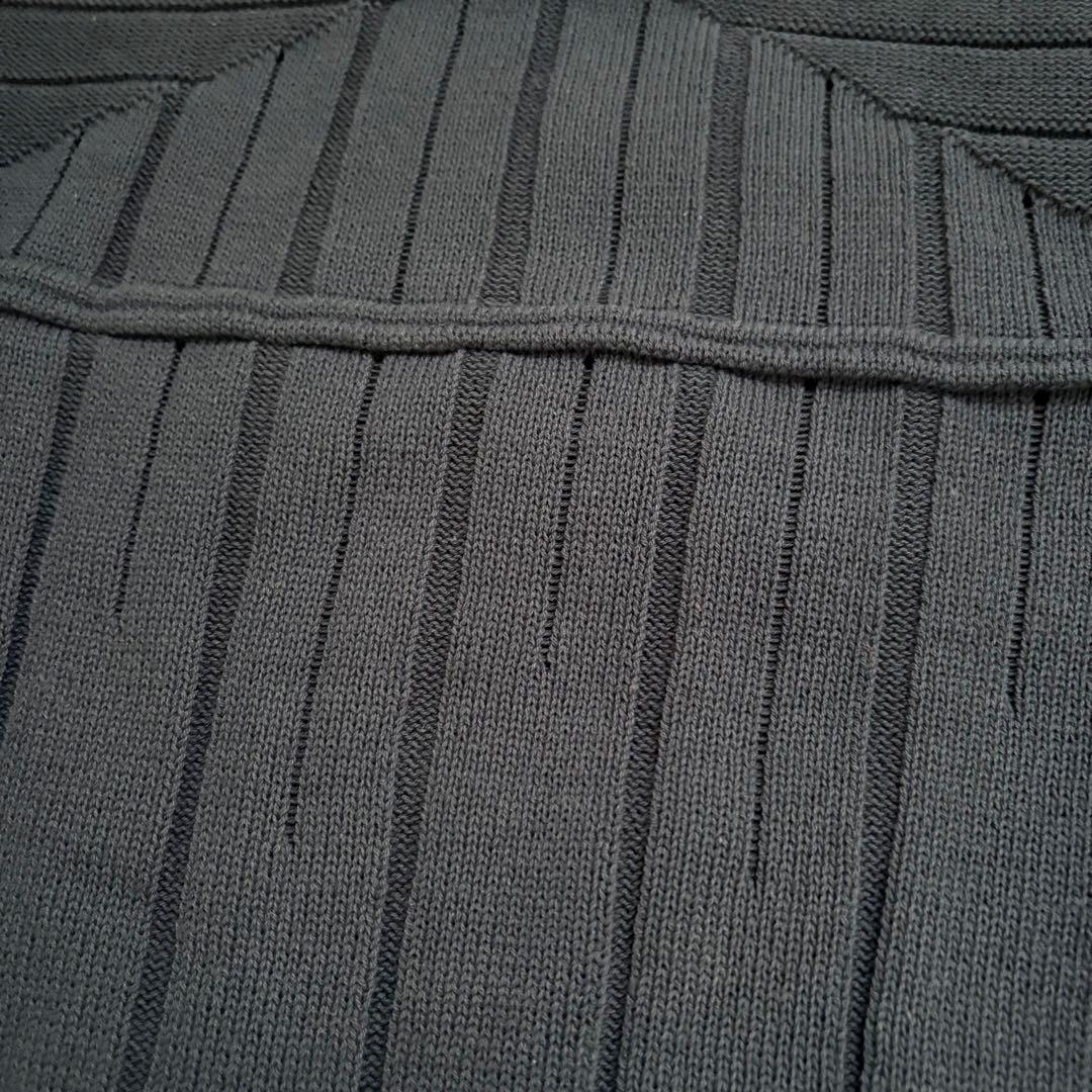 新品 タグ付き PASHU パシュ リブ編みセーター 3Dニット