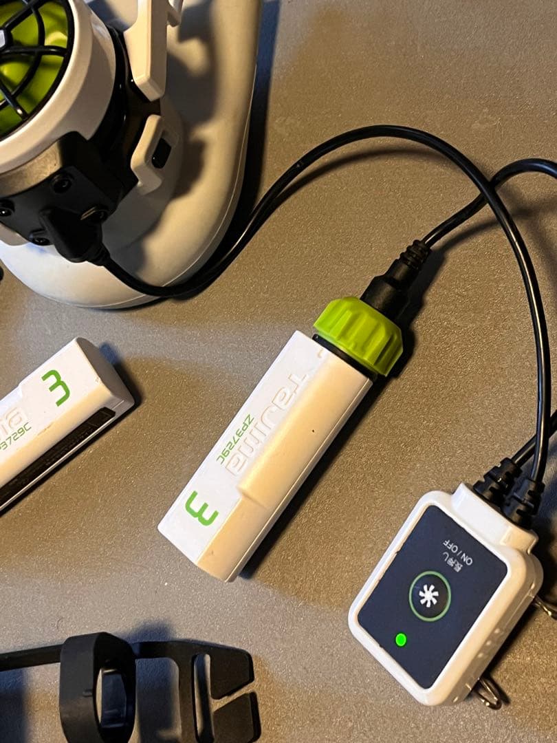 TAJIMA ヘルメットファンセット 予備バッテリー付き