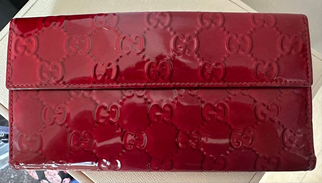 GUCCI 長財布 GG柄 ゴールド ラブリーハート