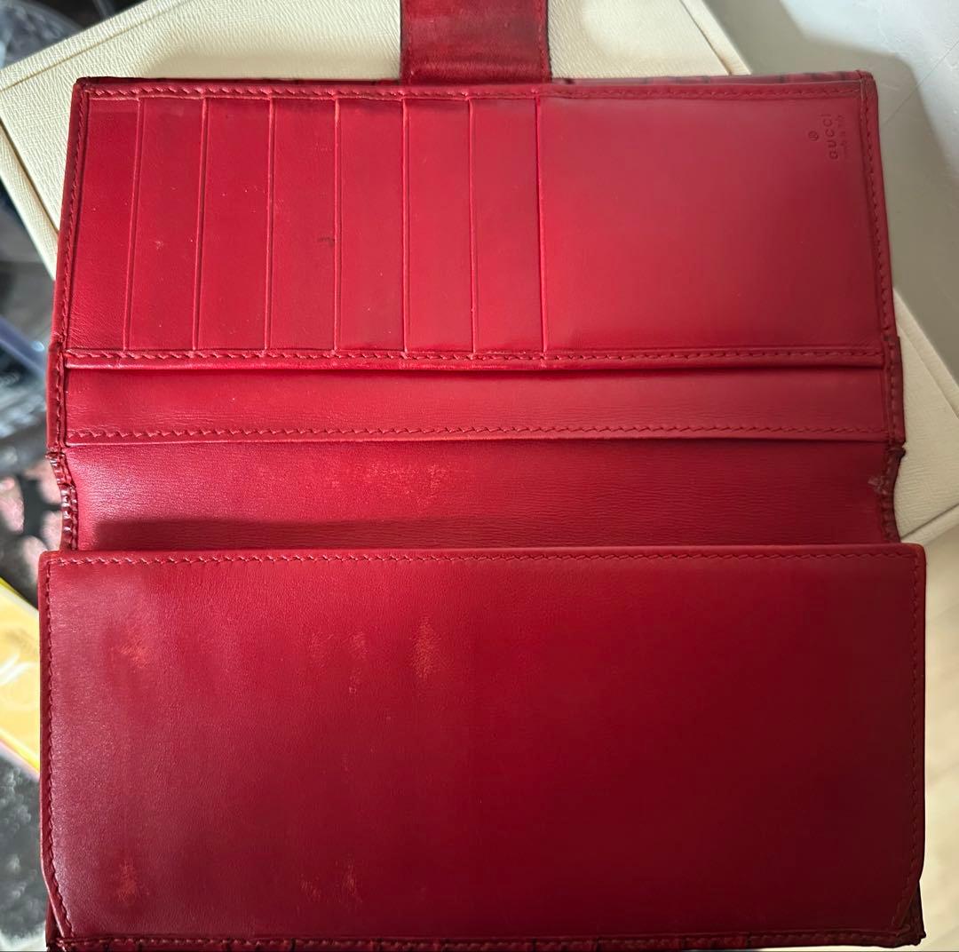 GUCCI 長財布 GG柄 ゴールド ラブリーハート