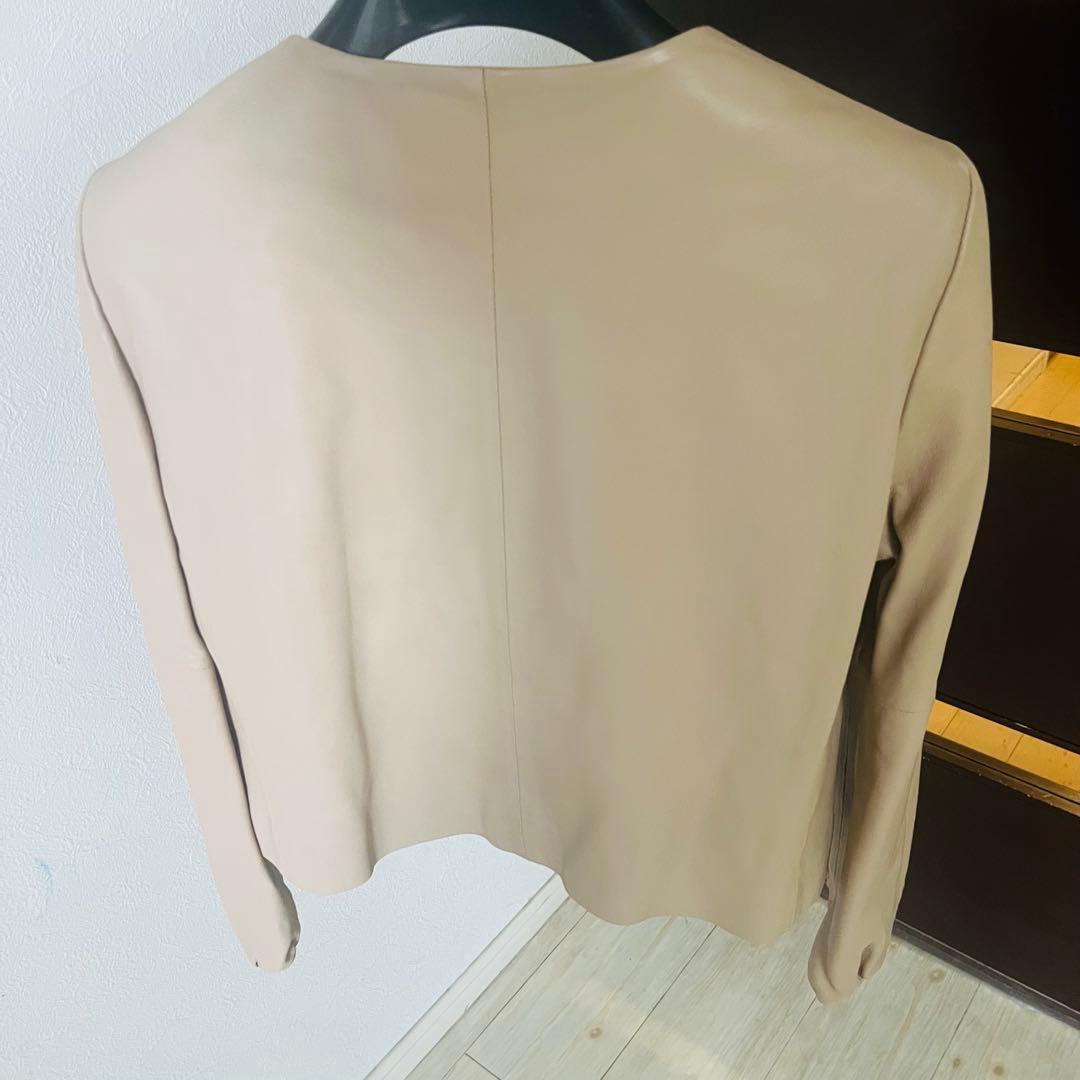 新品☆ ANAYI ラムレザークルー ジャケット/セオリー、23区、ロペ