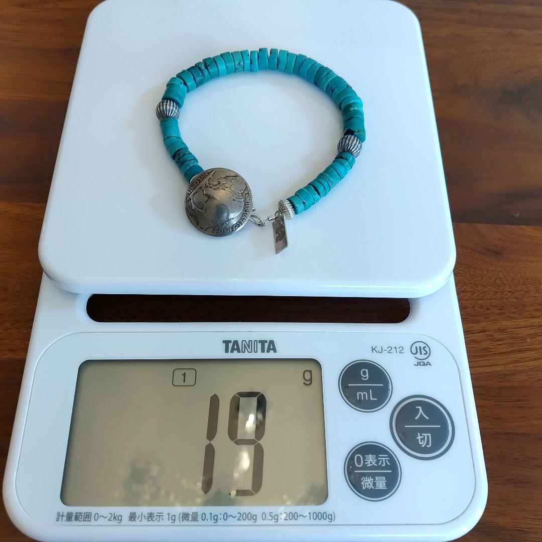 ナバホ QUA-TSI（クワチ）5セントコインコンチョ ターコイズ