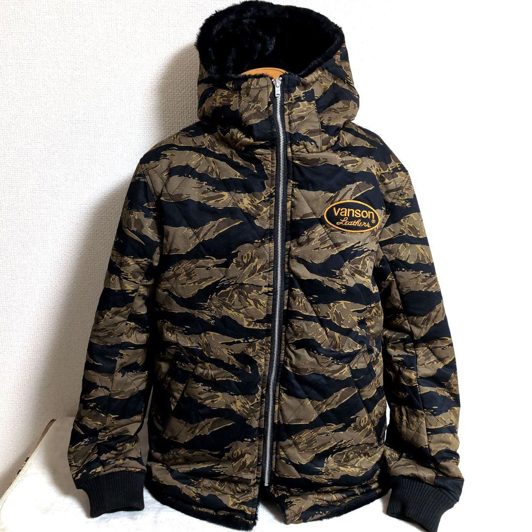ep13 vanson リバーシブル ベロア アーチロゴ 迷彩柄 メンズLL相当