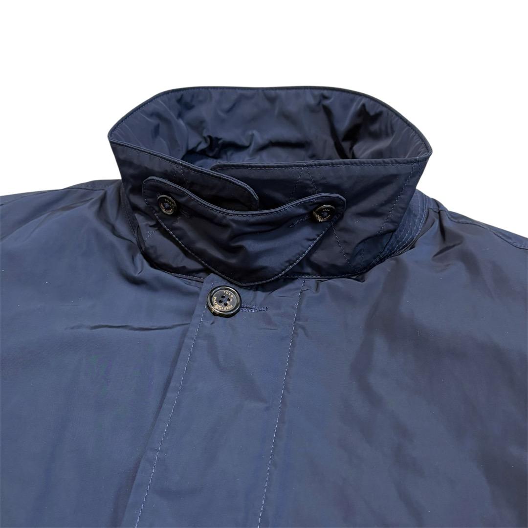 未使用　ポロ ラルフローレン　中綿　ステンカラーコート　比翼　XXL　ネイビー