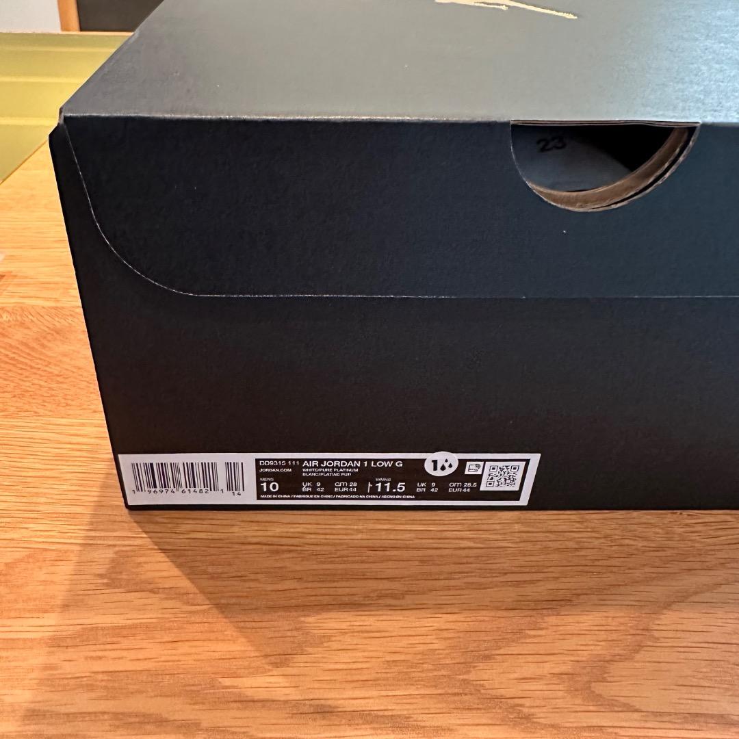 Nike エア ジョーダン 1 LOW G ホワイト 28.0cm