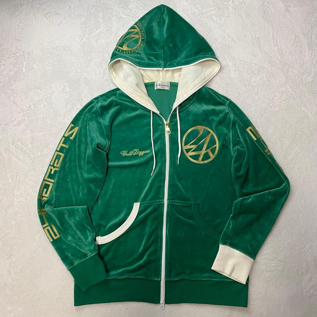 24karats ベロア セットアップ ジャージ オカザイル M グリーン - メルカリ