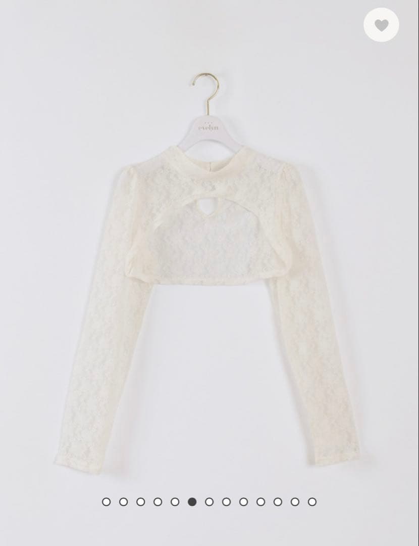 evelyn レース付きティアードミニOP ワンピース チャコール