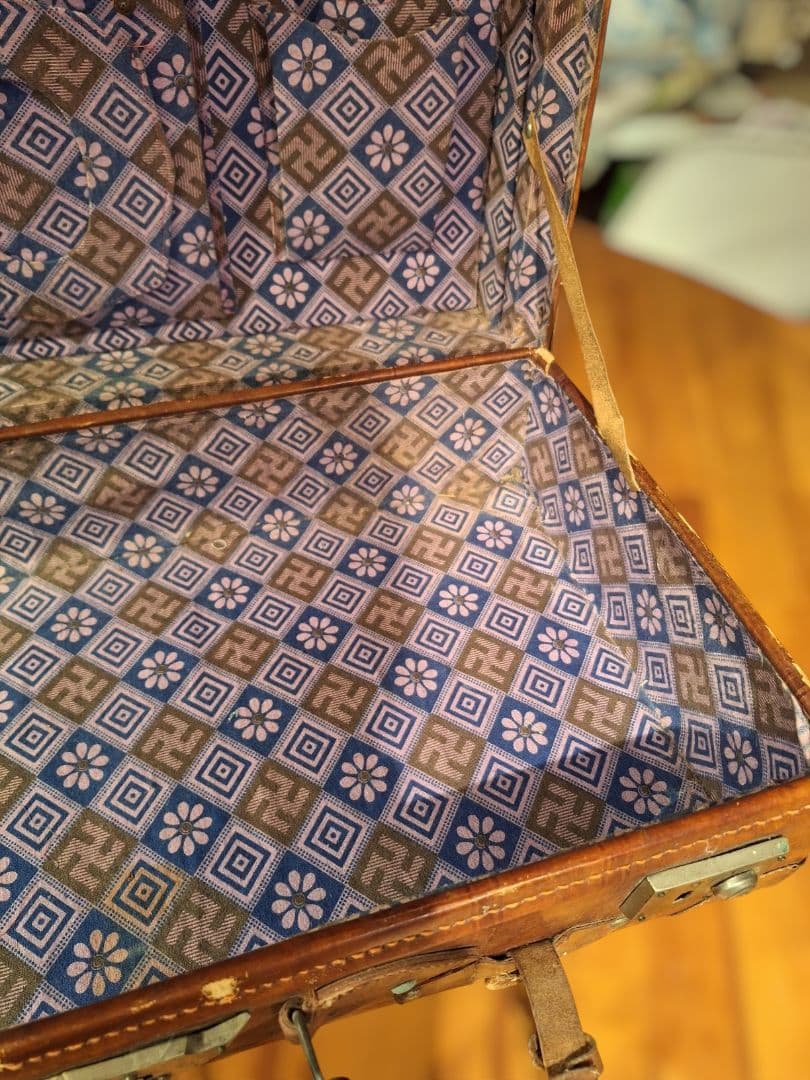 アンティーク レザー トランク