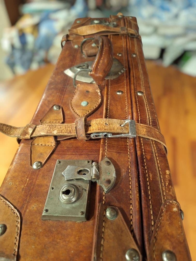 アンティーク レザー トランク