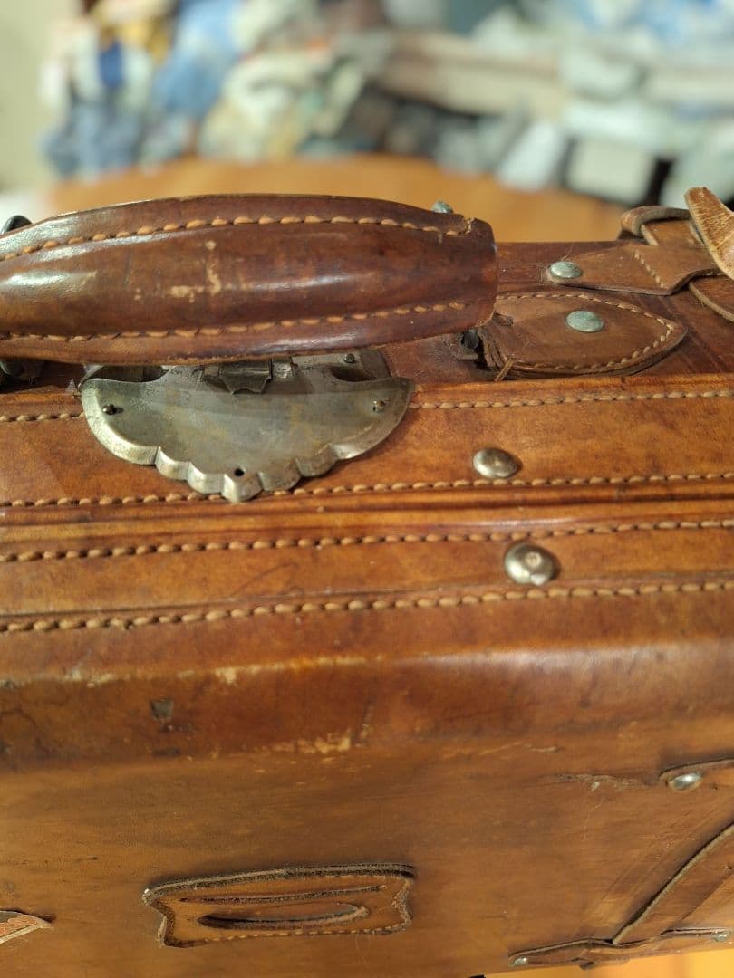 アンティーク レザー トランク