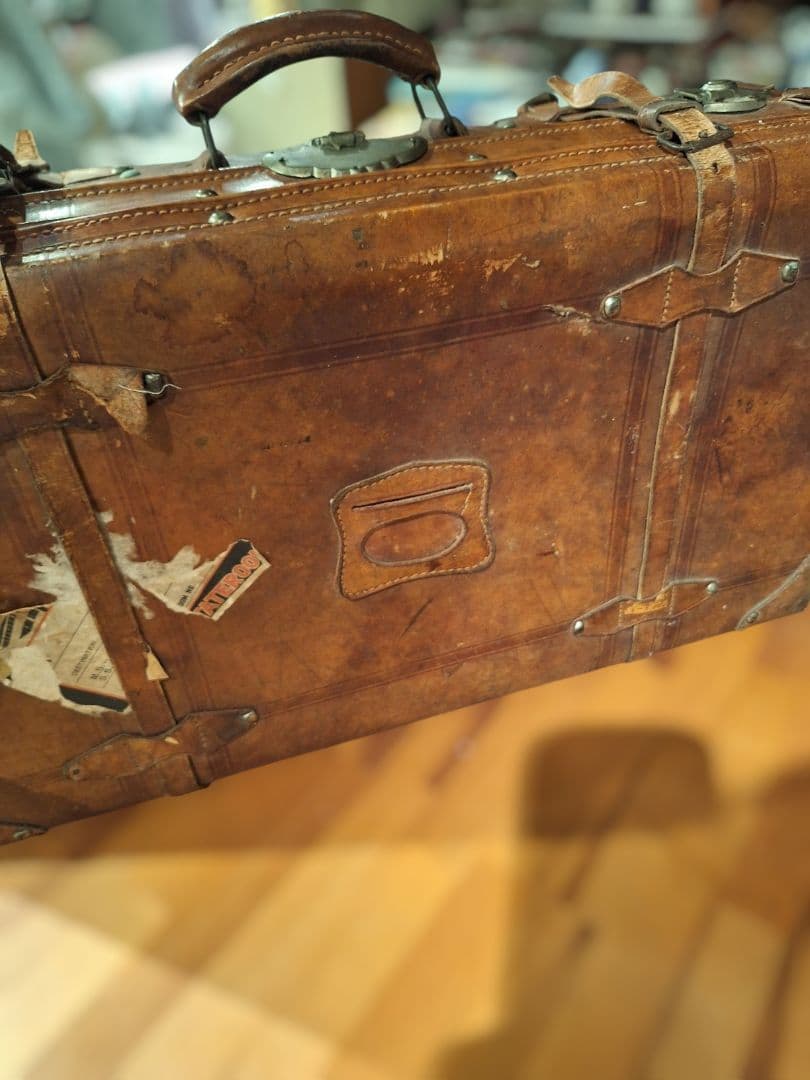 アンティーク レザー トランク