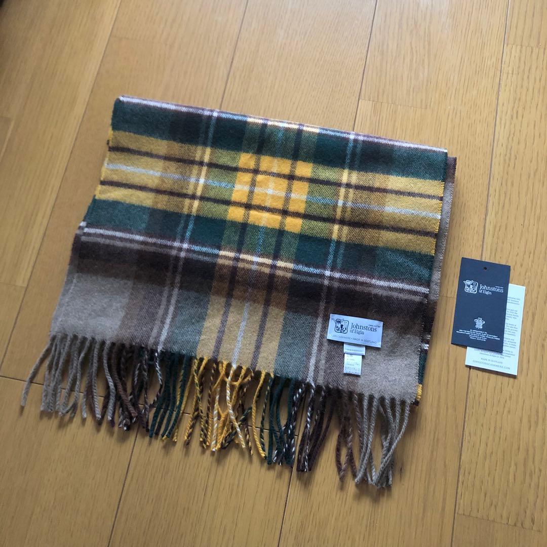Johnstons　ジョンストンズ　カシミヤ　100％　ストール　中判