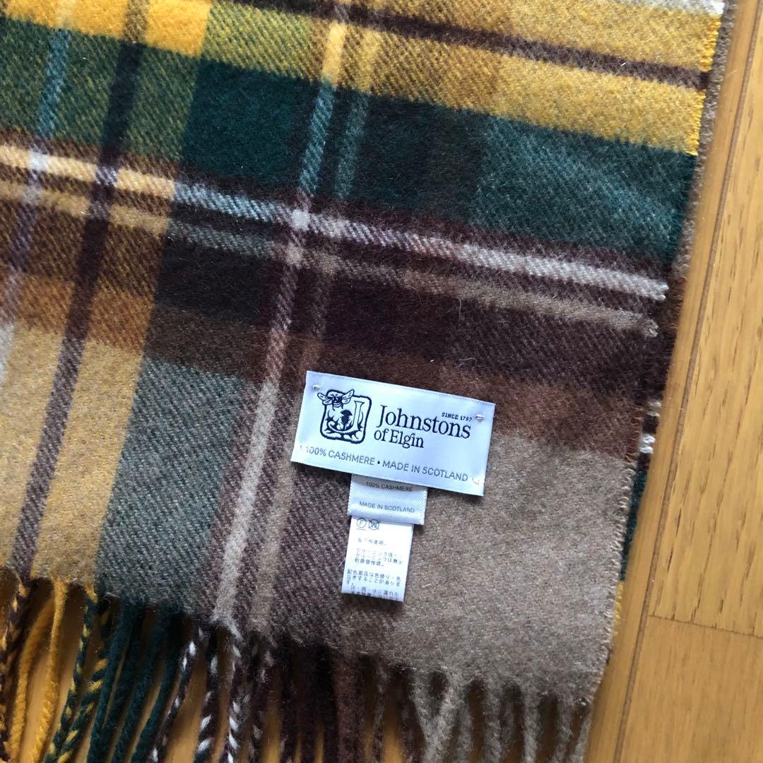 Johnstons　ジョンストンズ　カシミヤ　100％　ストール　中判