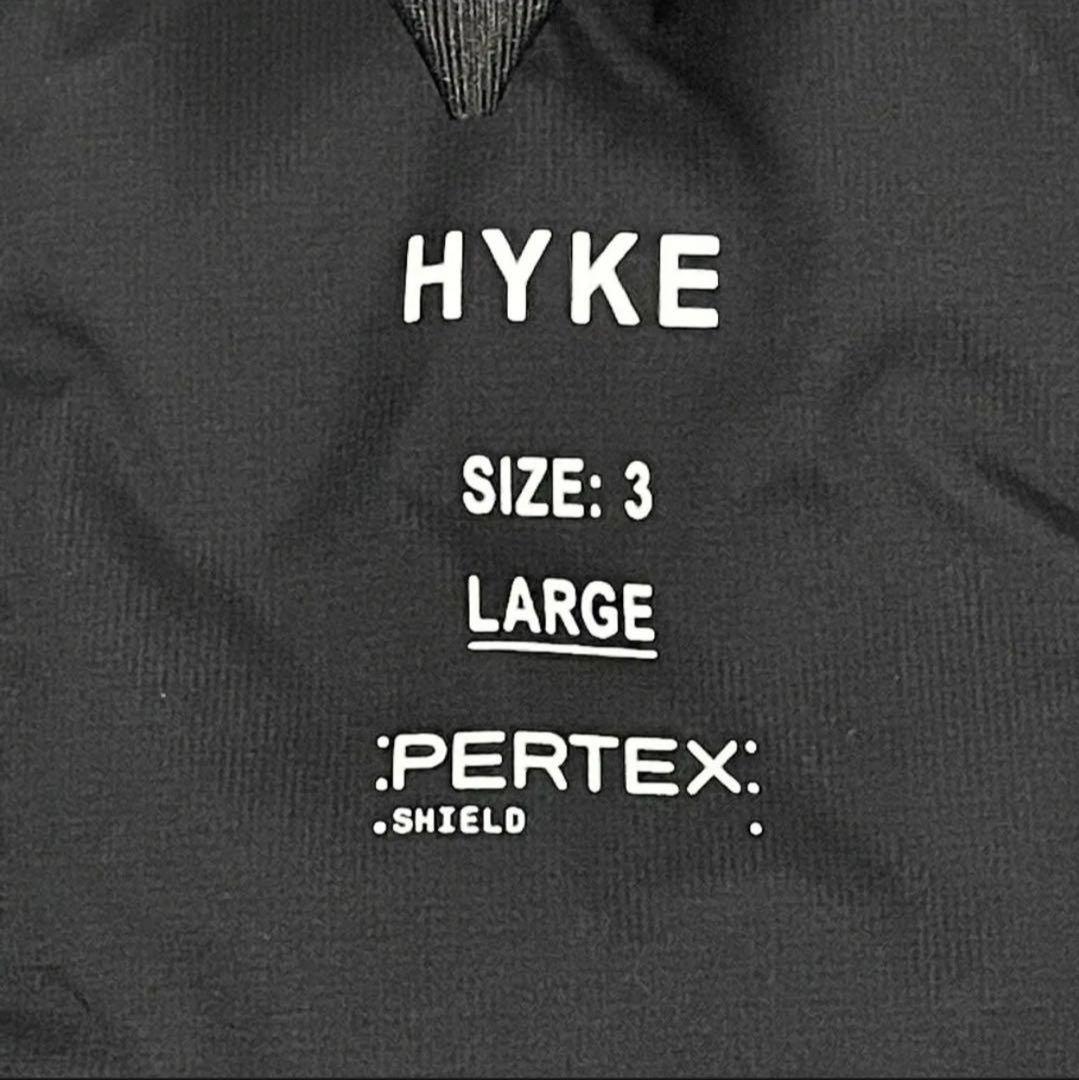 HYKE pertex puff jacket サイズ3 ブラック