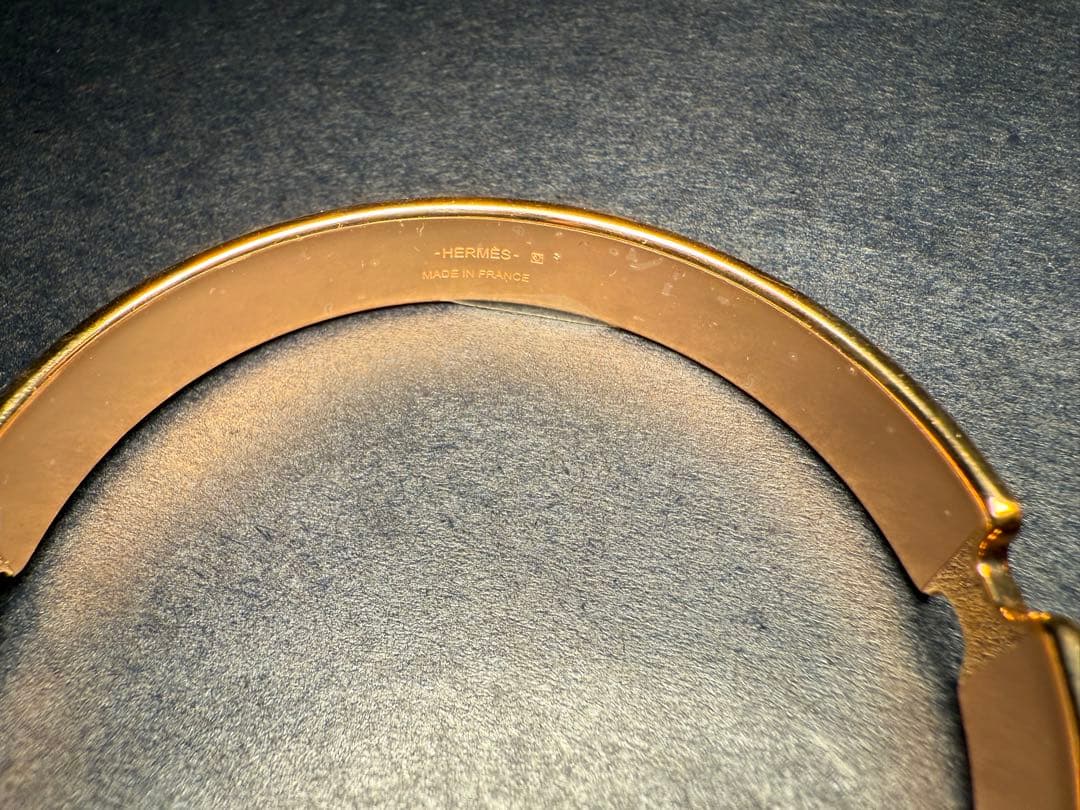 【美品】エルメス レザーブレスレット オランプ エトゥープ