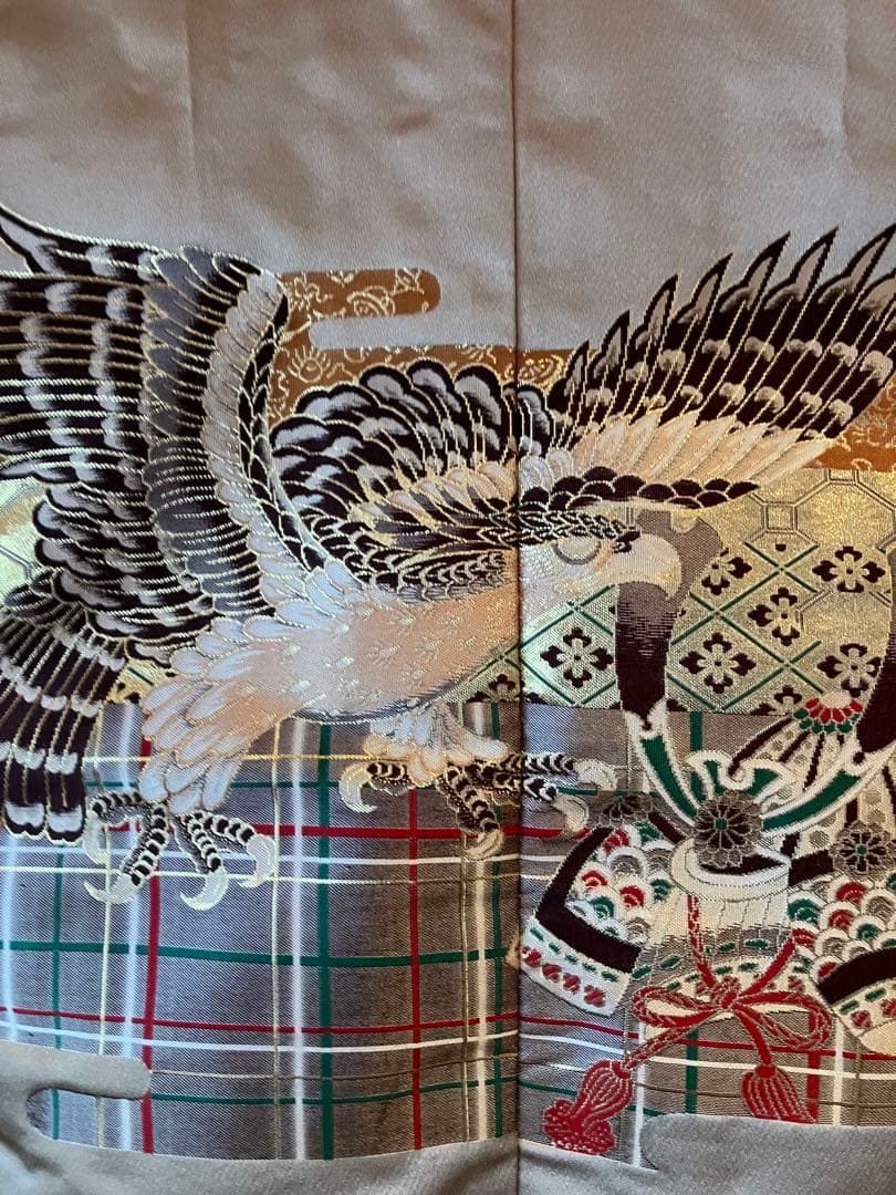 子供用羽織 アイボリー色 羽織紐付き 七五三 正絹の通販｜www